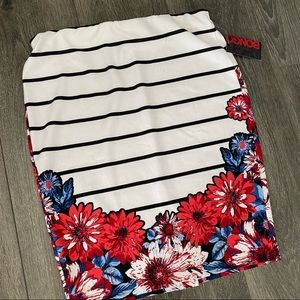 Floral pencil skirt